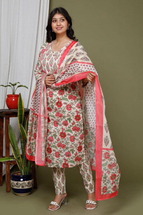 Kurti pant dupatta set