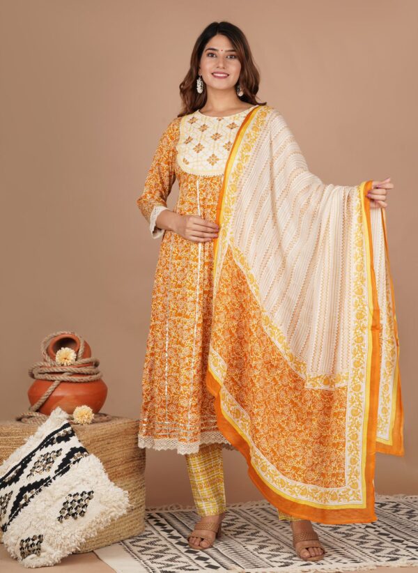 Kurti pant dupatta set