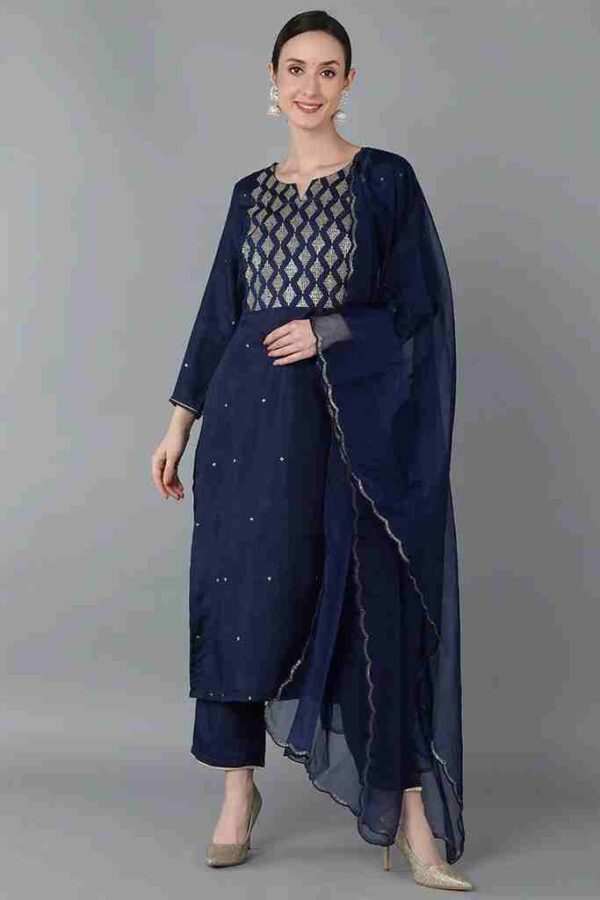 KURTI PANT DUPATTA SET